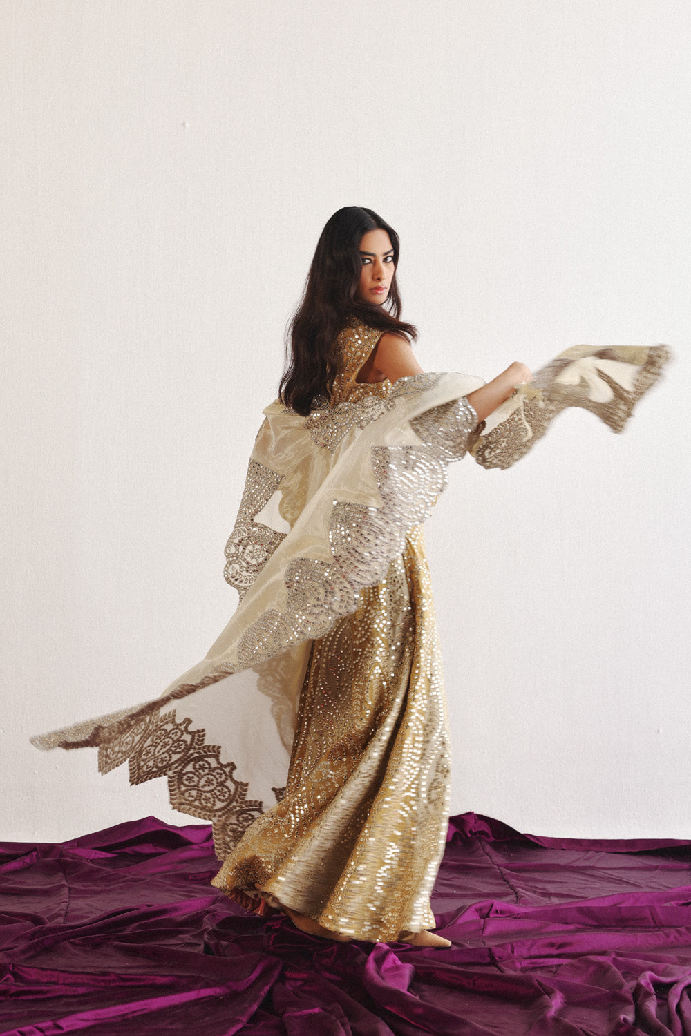 Dual Color Flared Shararas