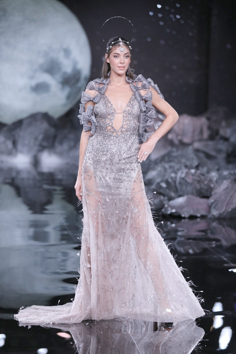 Astrea Shimmer Tulle Gown
