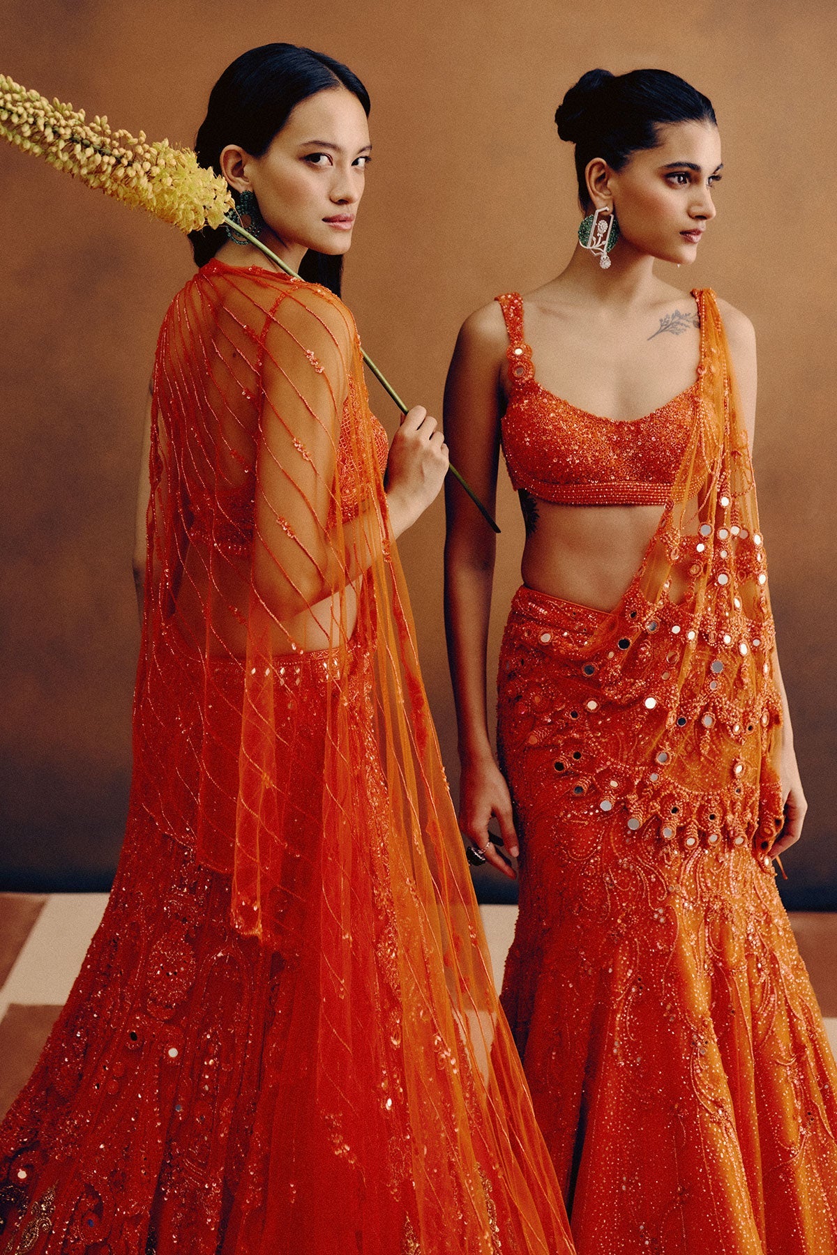 Molten Sunset Drape Saree