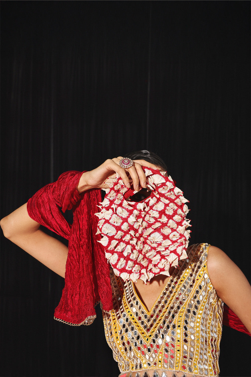 Crushed Lehenga Set
