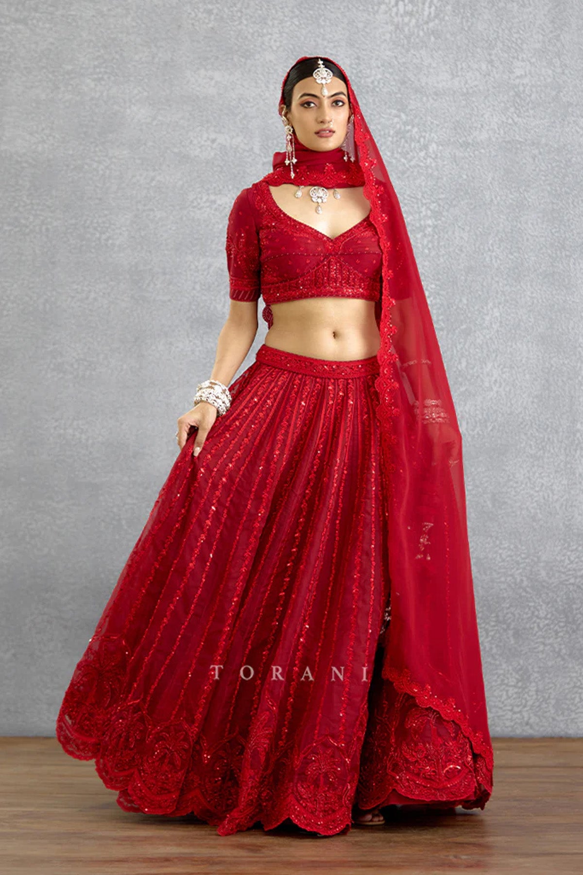 Surkh Wrija Lehenga Set