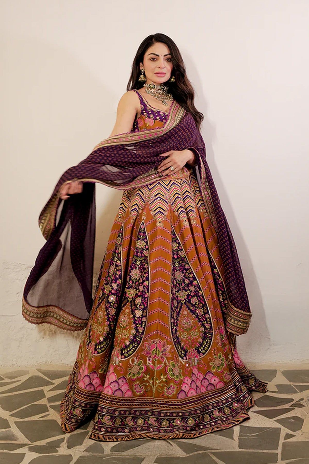 Neeru Bajwa in our Komudika Kaavya Lehenga Set