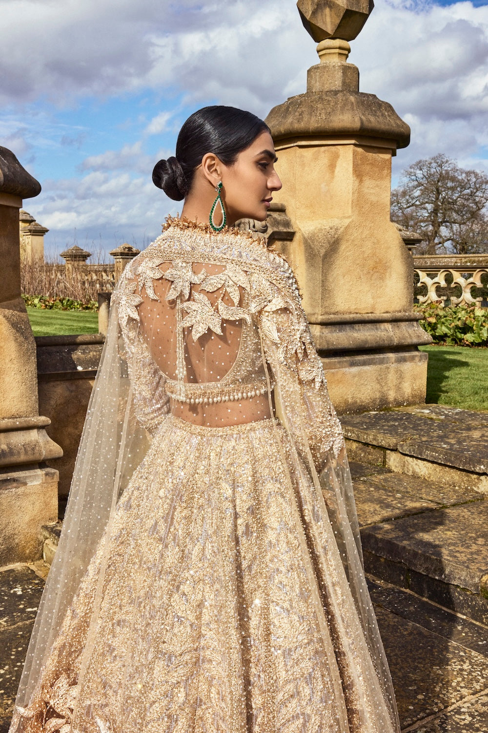 Metallic Rose Gold Lehenga Set