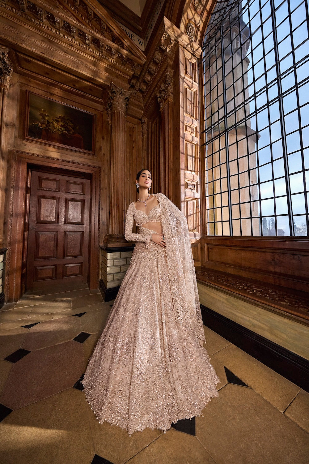 Rose Gold Lehenga Set