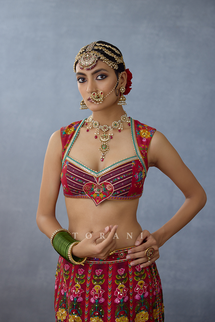 Dil Surkh Anjani Lehenga Set