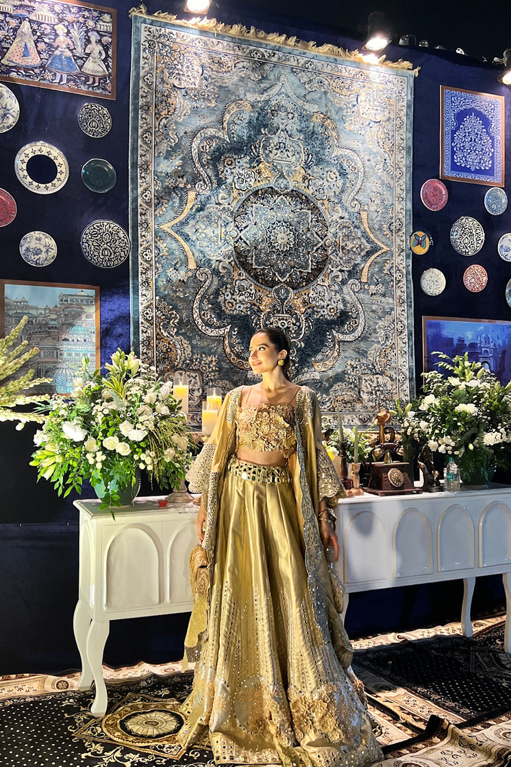 Komal Kapoor in our Banarasi Brocade Lehenga set with Cape