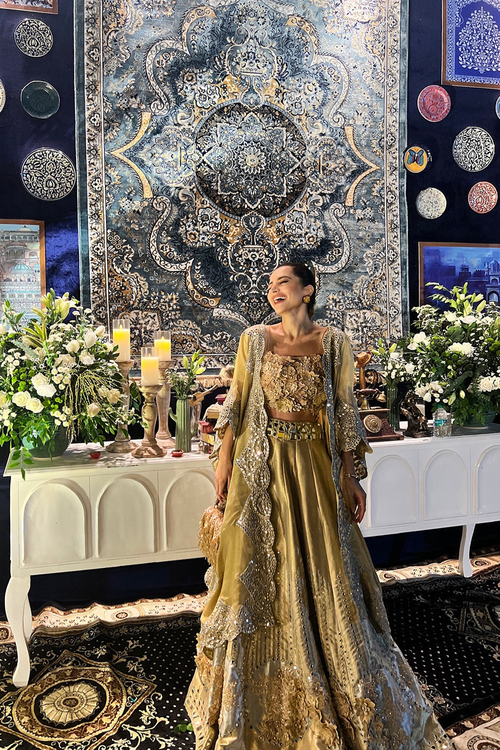 Komal Kapoor in our Banarasi Brocade Lehenga set with Cape