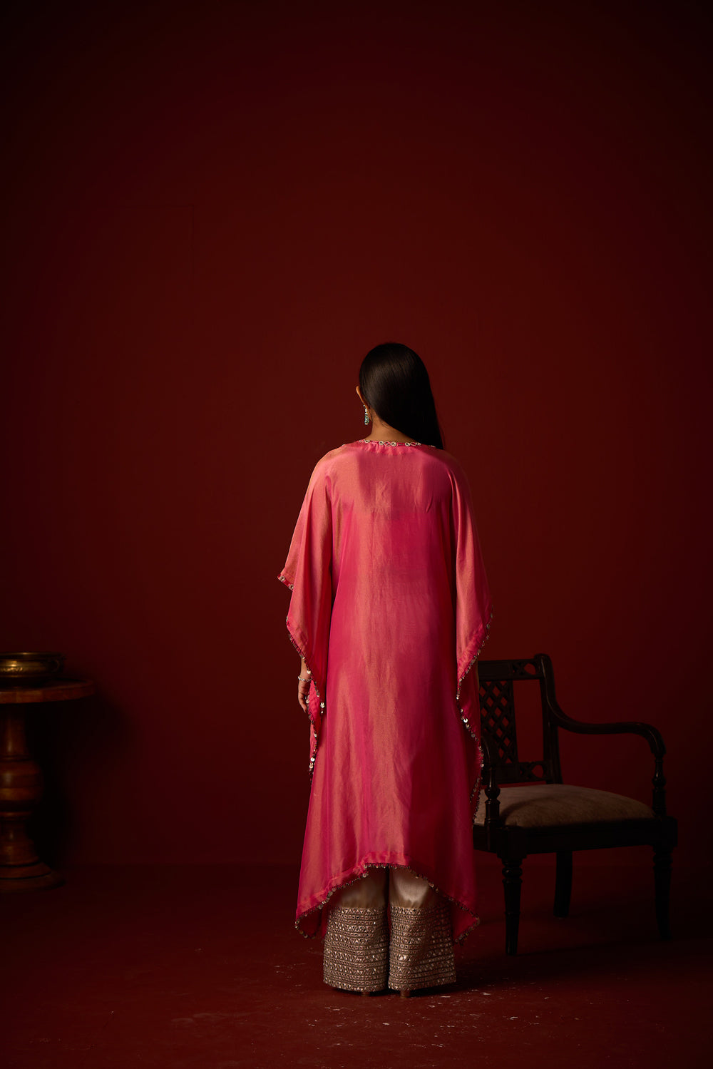 Tissue Mirror Work Kaftan