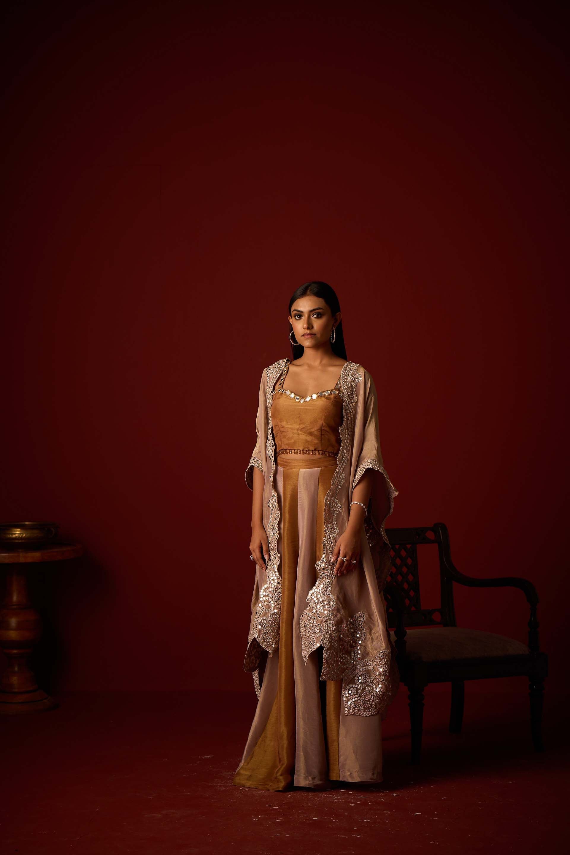 Tissue Mirrorwork Cape