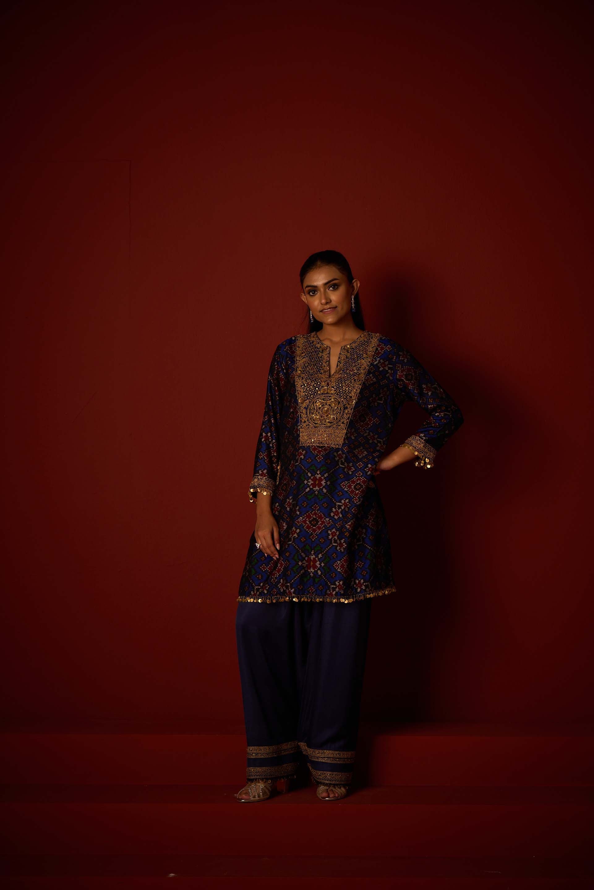 Patola Tunic With Marodiwork Set