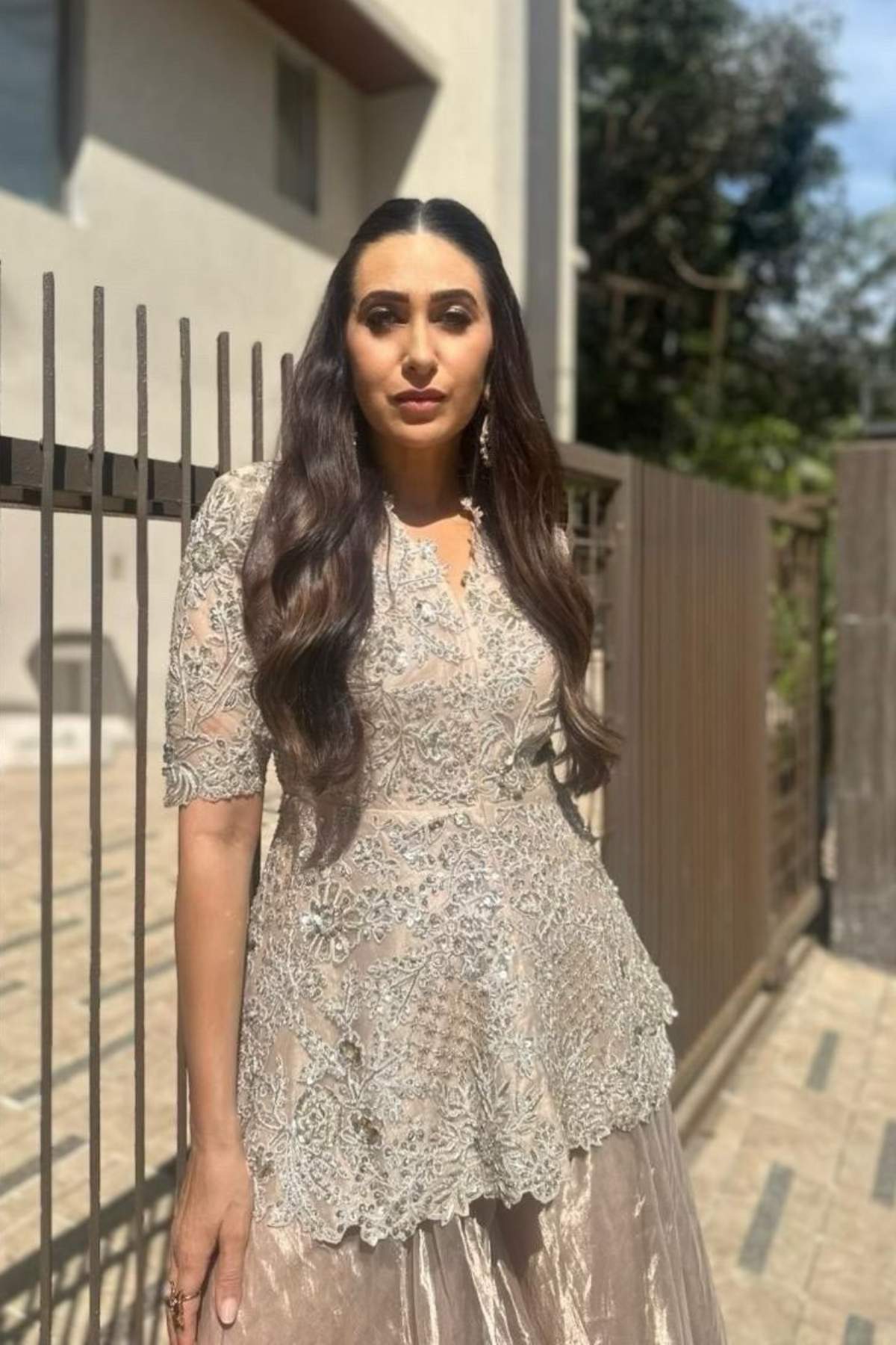Karisma Kapoor in Mahroo Peplum set