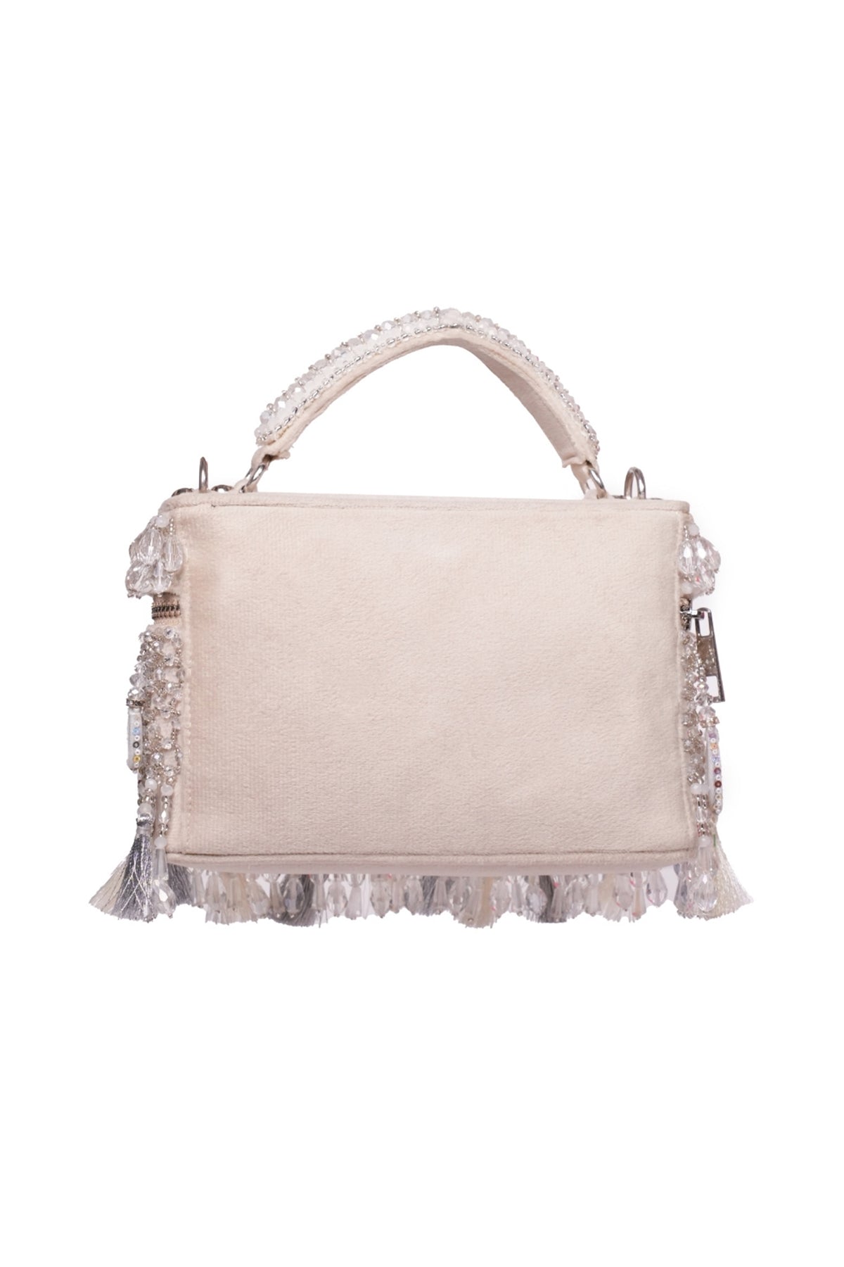 Mirage Silver Mirrorwork Embellished Vanity Bag