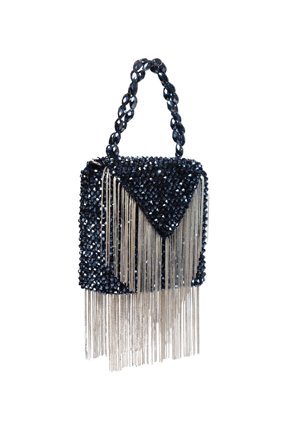 Natali Navy Blue Embellished Mini Bag