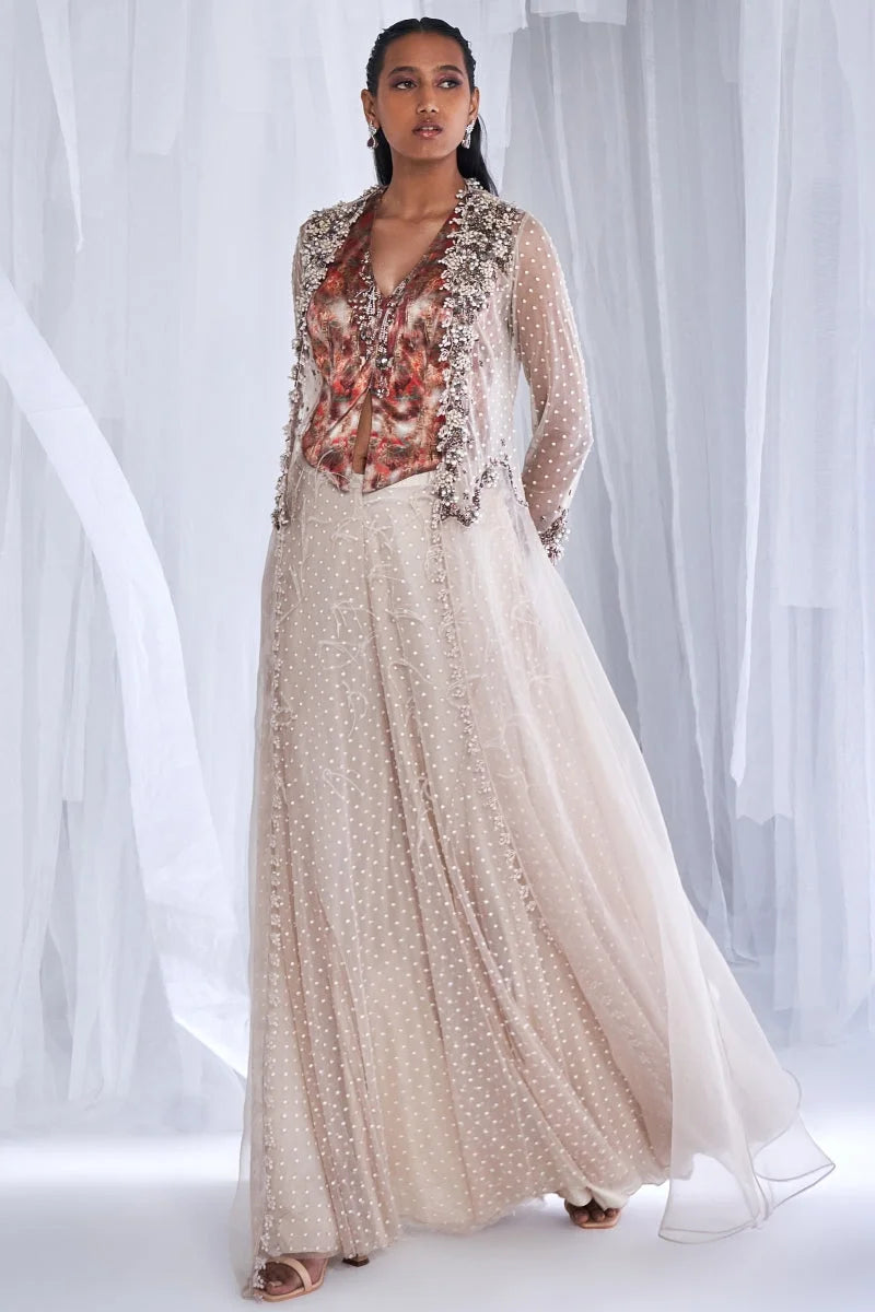 Shirin Sharara With A Jacket And Waistcoat