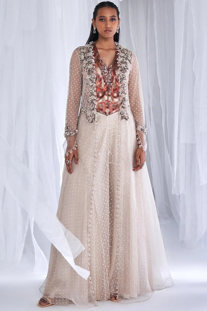 Shirin Sharara With A Jacket And Waistcoat