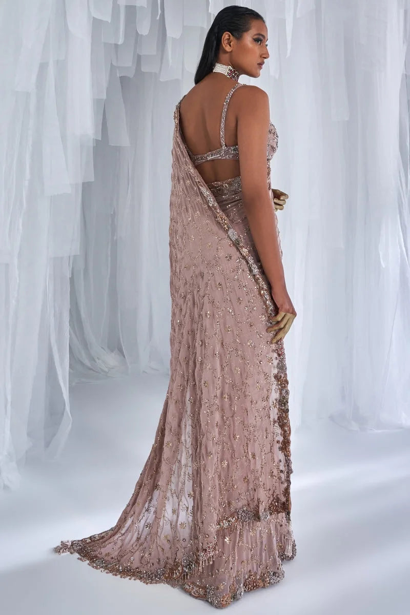 Malishka Silk Georgette Sari