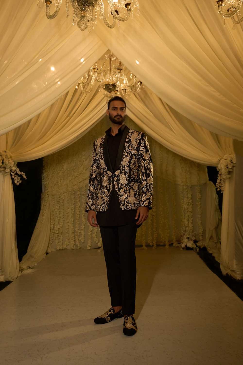 Ali Fazal in Shawl Lapel Tuxedo Set
