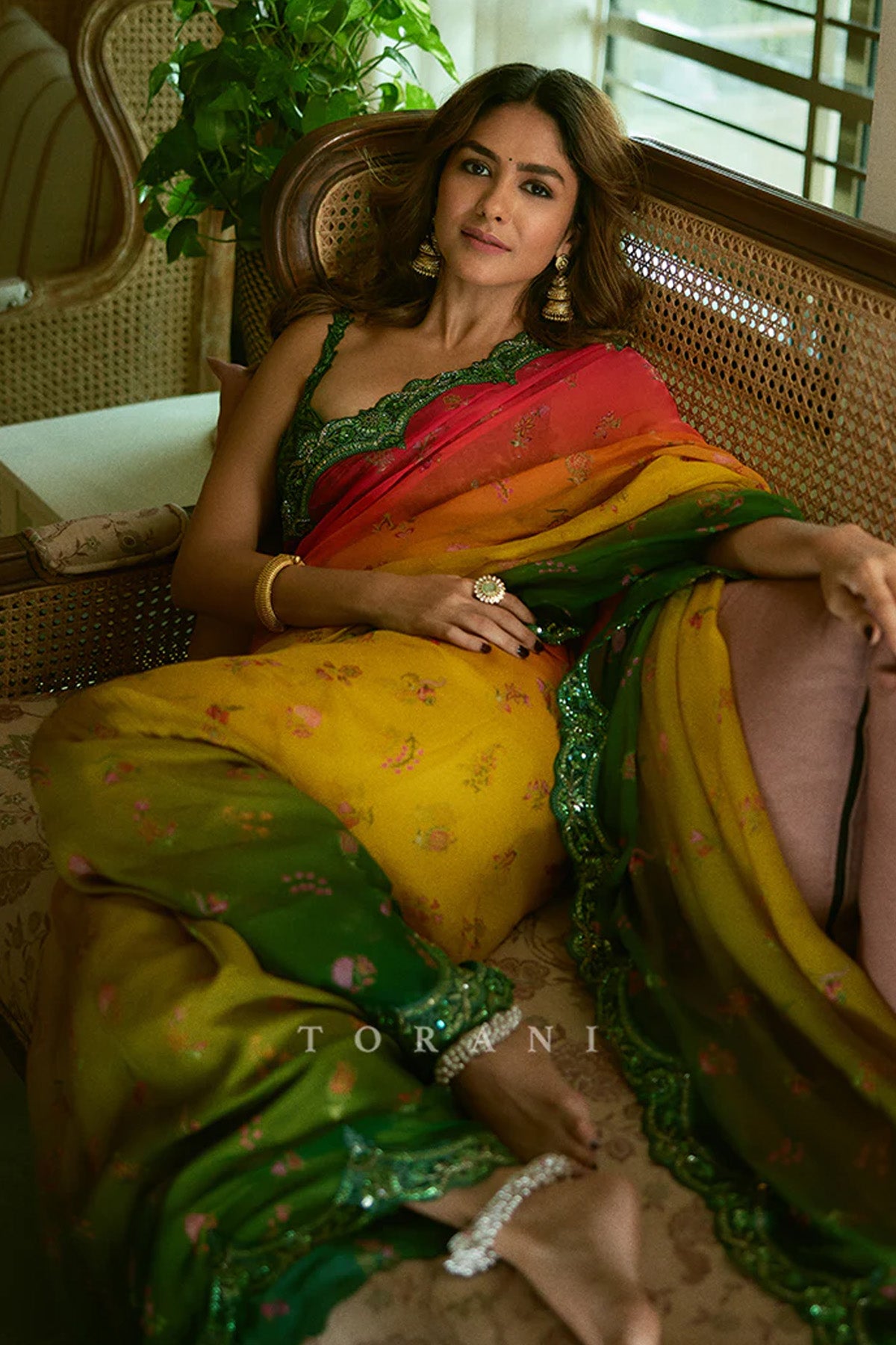 Mrunal Thakur in our Chitrangi Ziya Saree Set