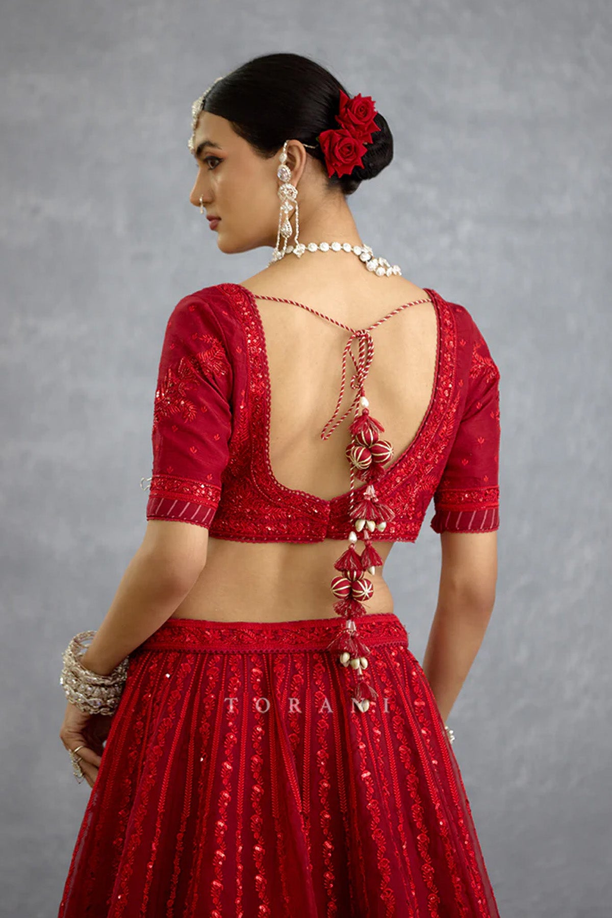 Surkh Wrija Lehenga Set