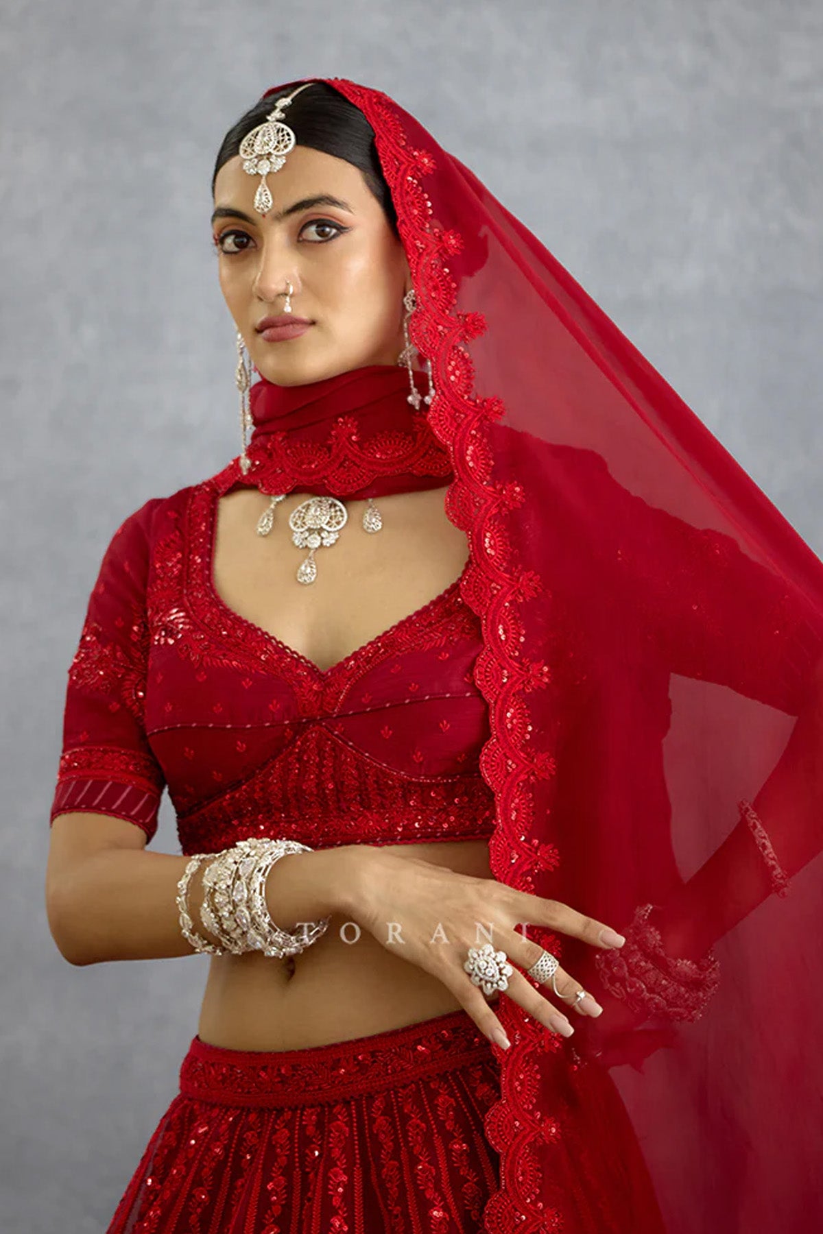 Surkh Wrija Lehenga Set