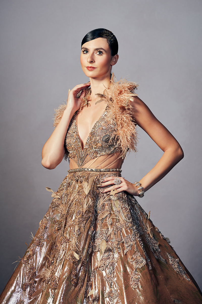 Cl Lurex Bridal Gown