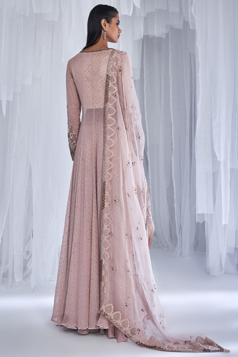 Daisy Dew Ivory Chiffon Jacket And Sharara Set