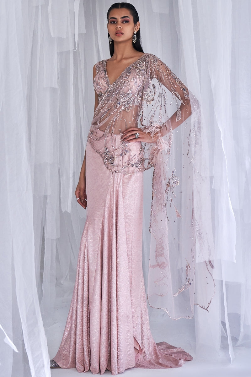 Bonita Drape Sari Gown Set