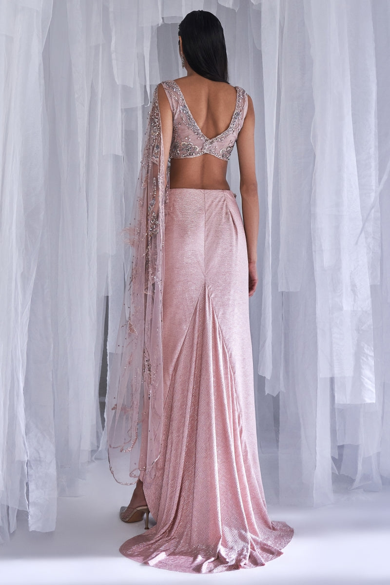 Bonita Drape Sari Gown Set
