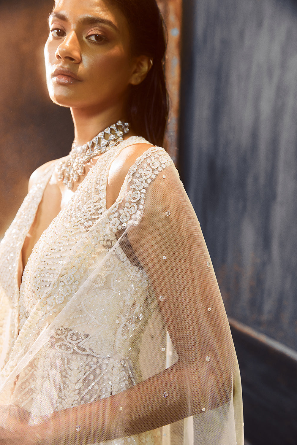 Manushi Chillar in Powder Pink High Low Sharara Set