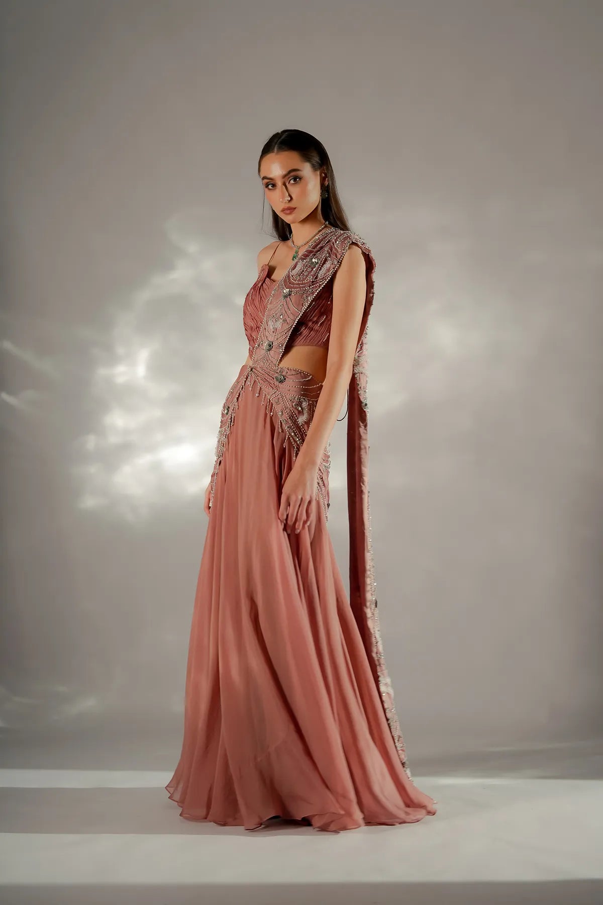 Moon veil Drape Saree