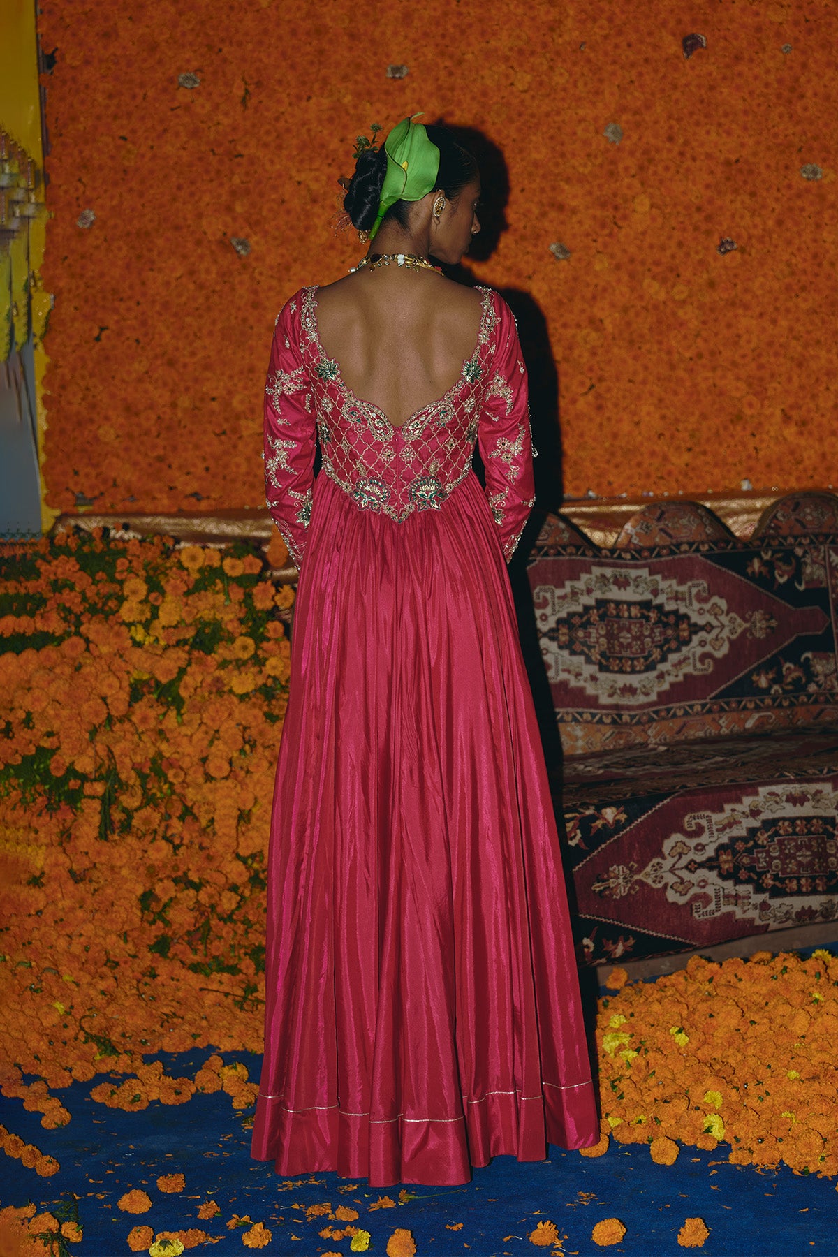 Pink Soft Silk Anarkali Set