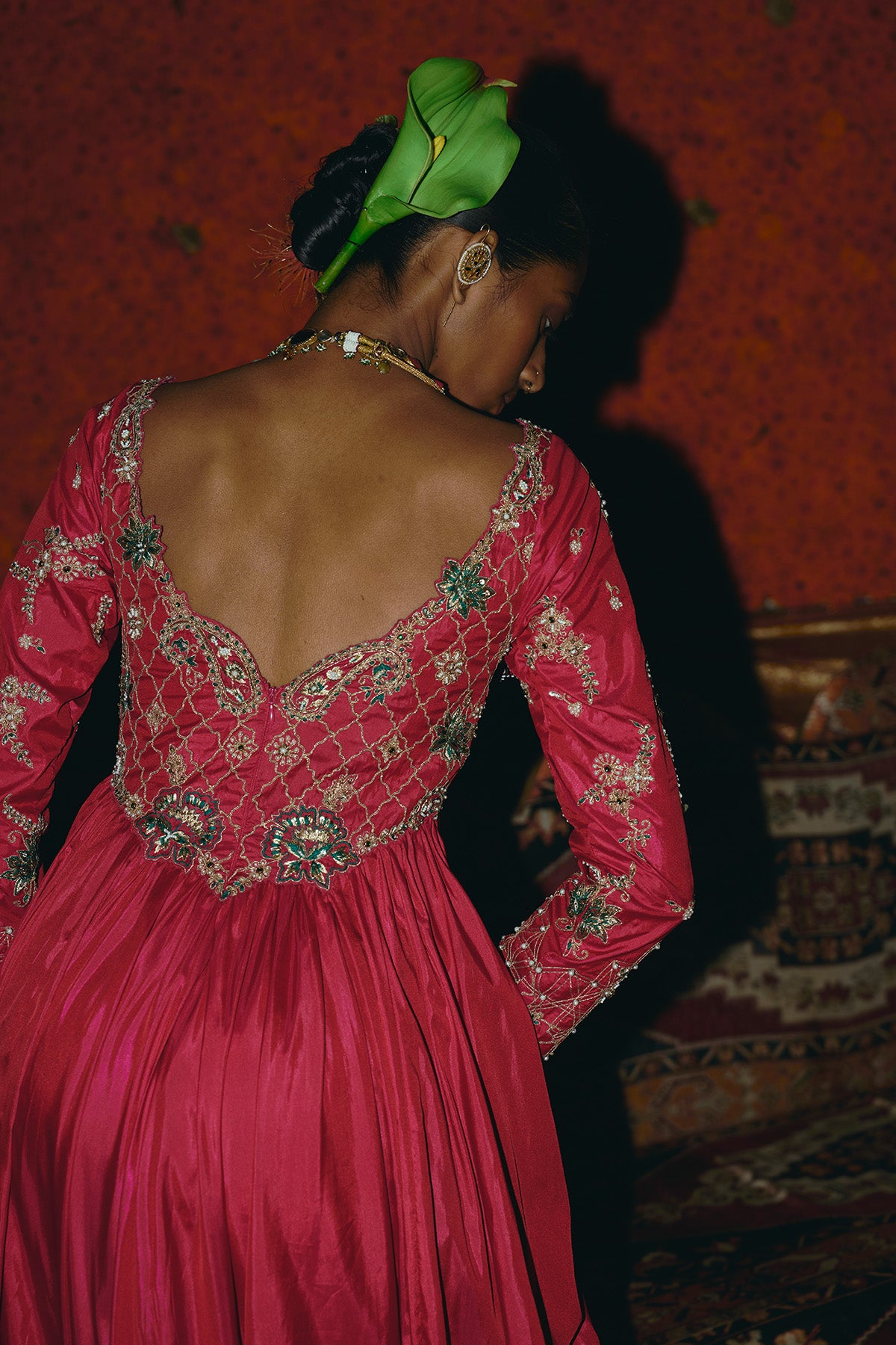 Pink Soft Silk Anarkali Set