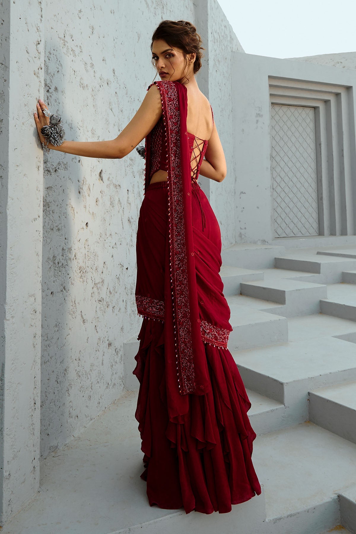 Estelle Corset Pre Drape Saree