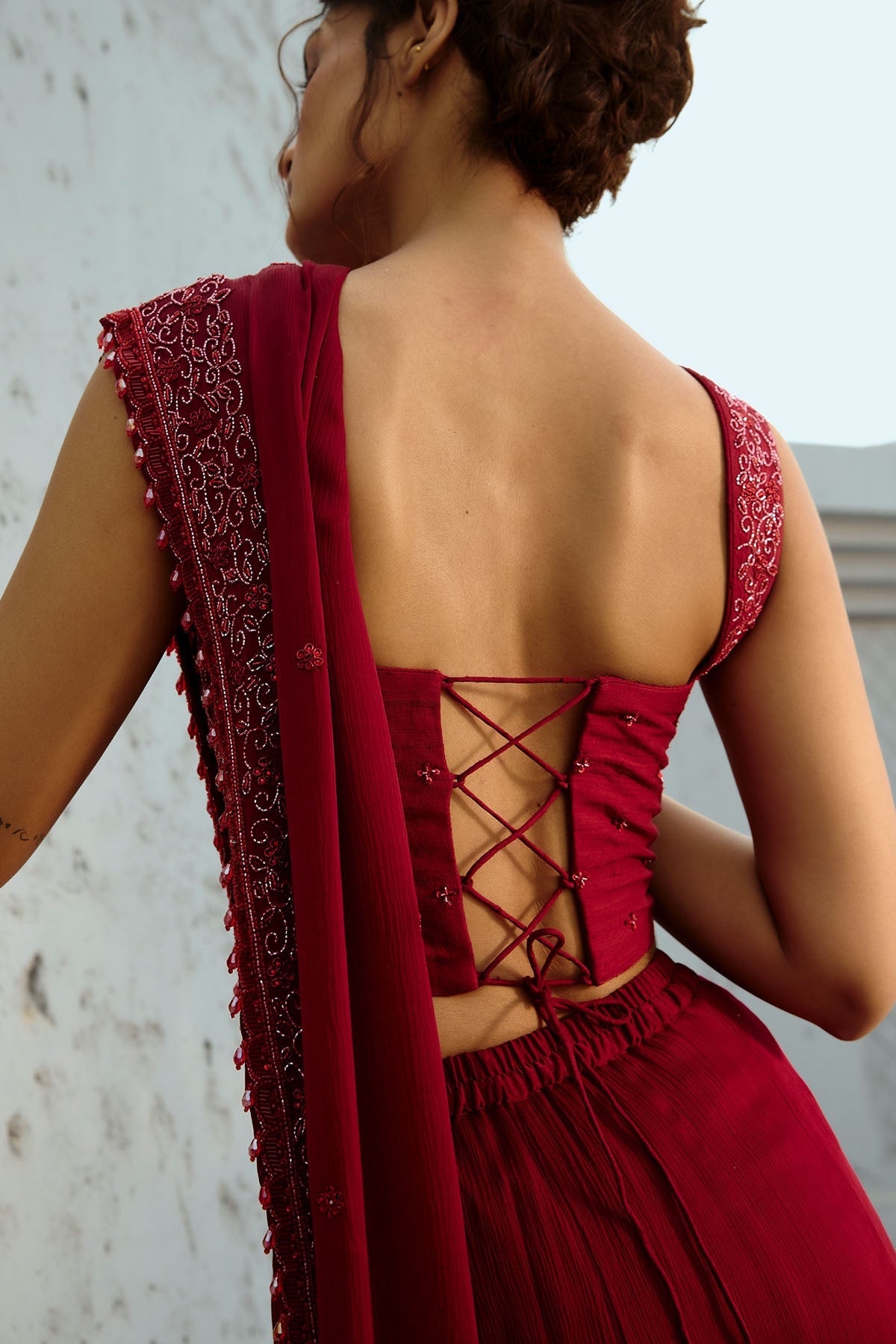 Estelle Corset Pre Drape Saree