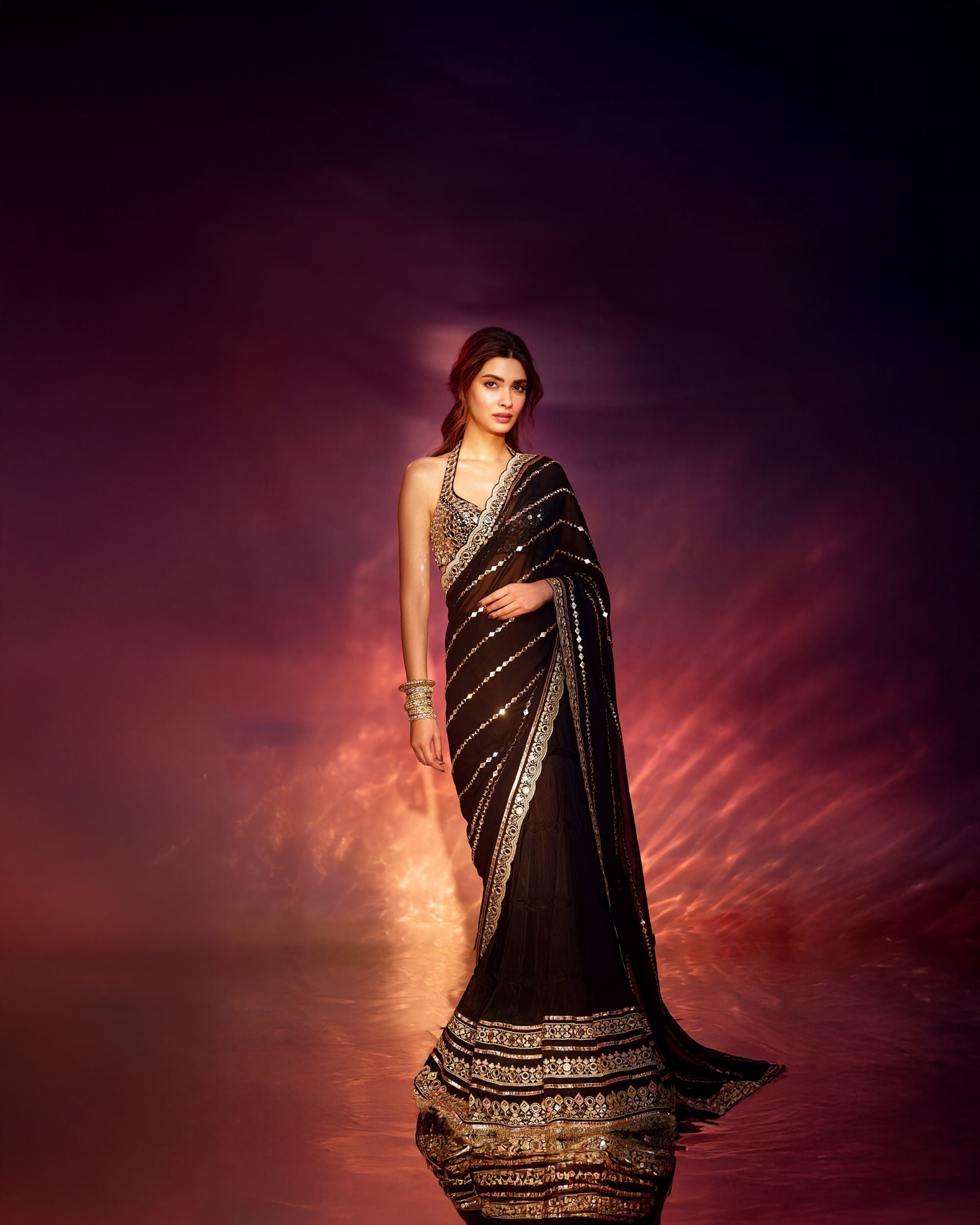 Diana Penty in Aradhana saree