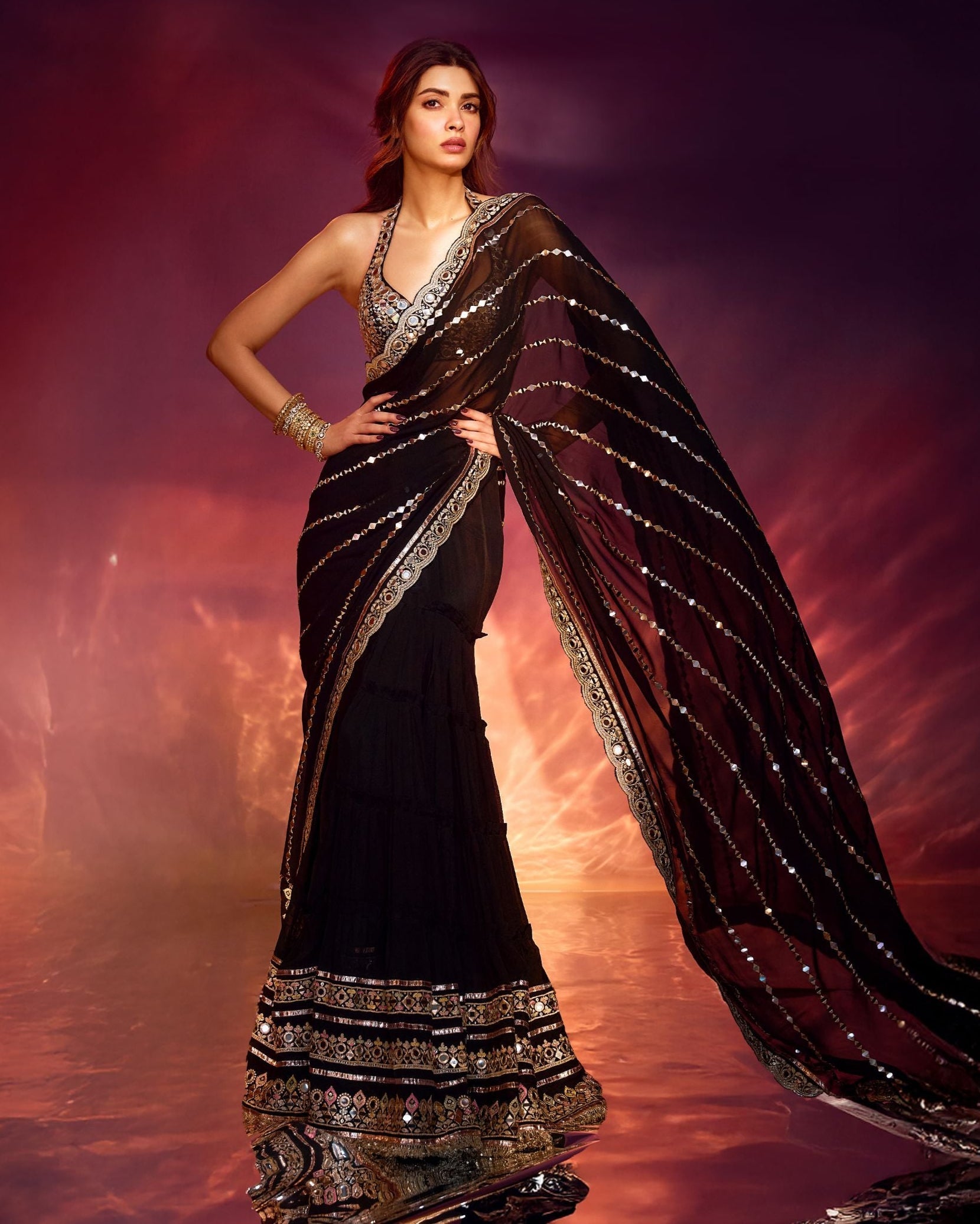 Diana Penty in Aradhana saree