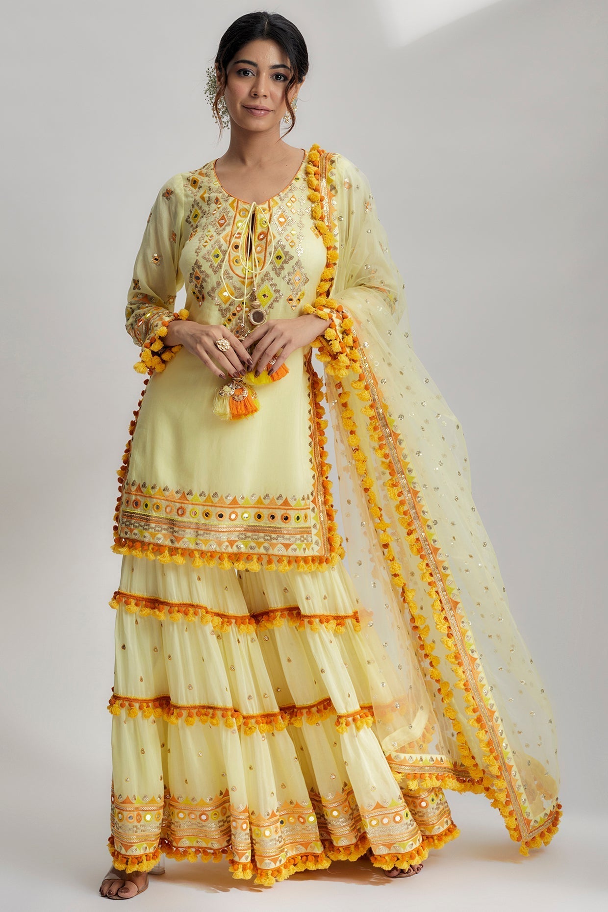 Maahika Layered Sharara Set