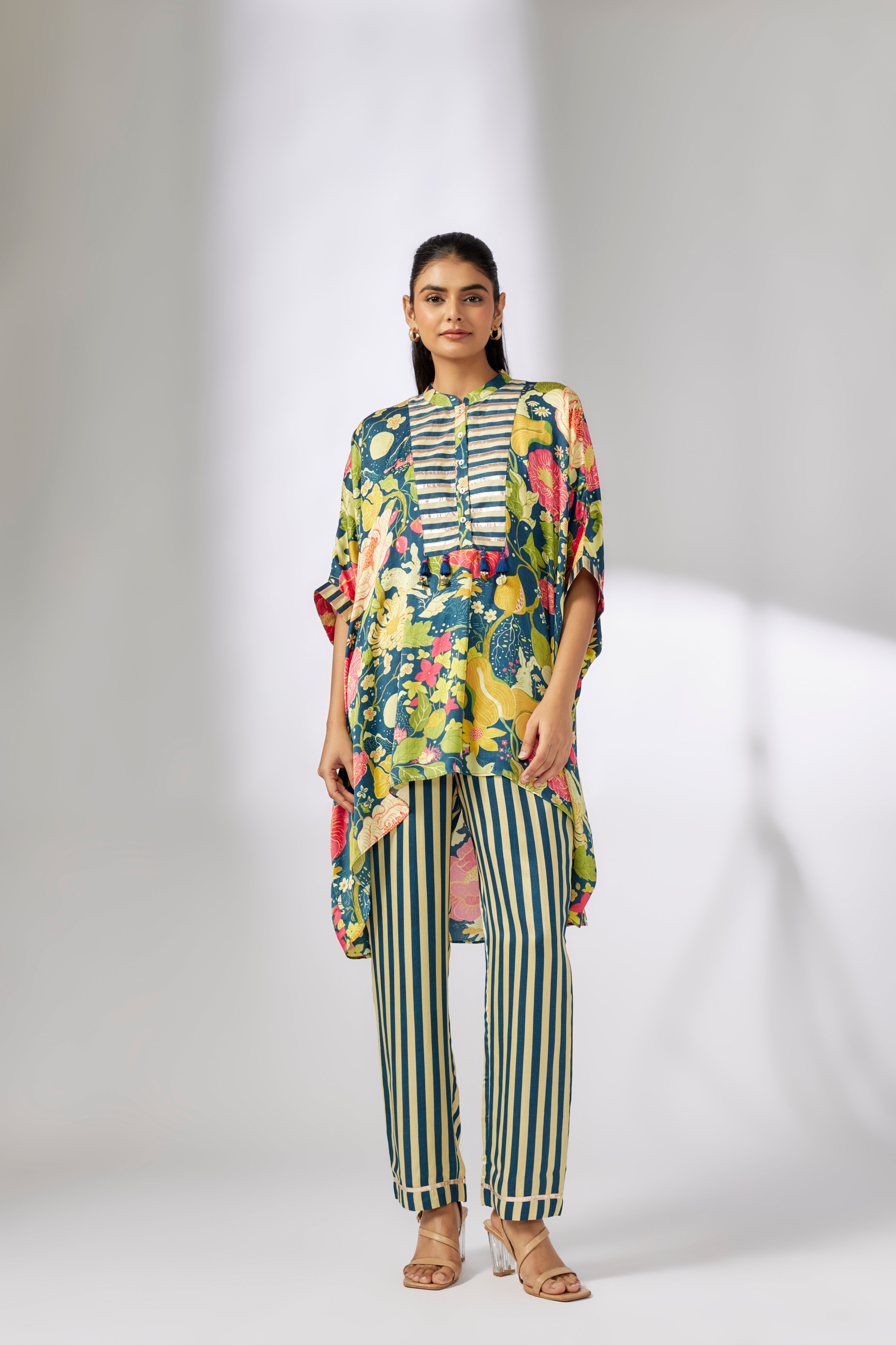 Peony kaftan Co-ord set