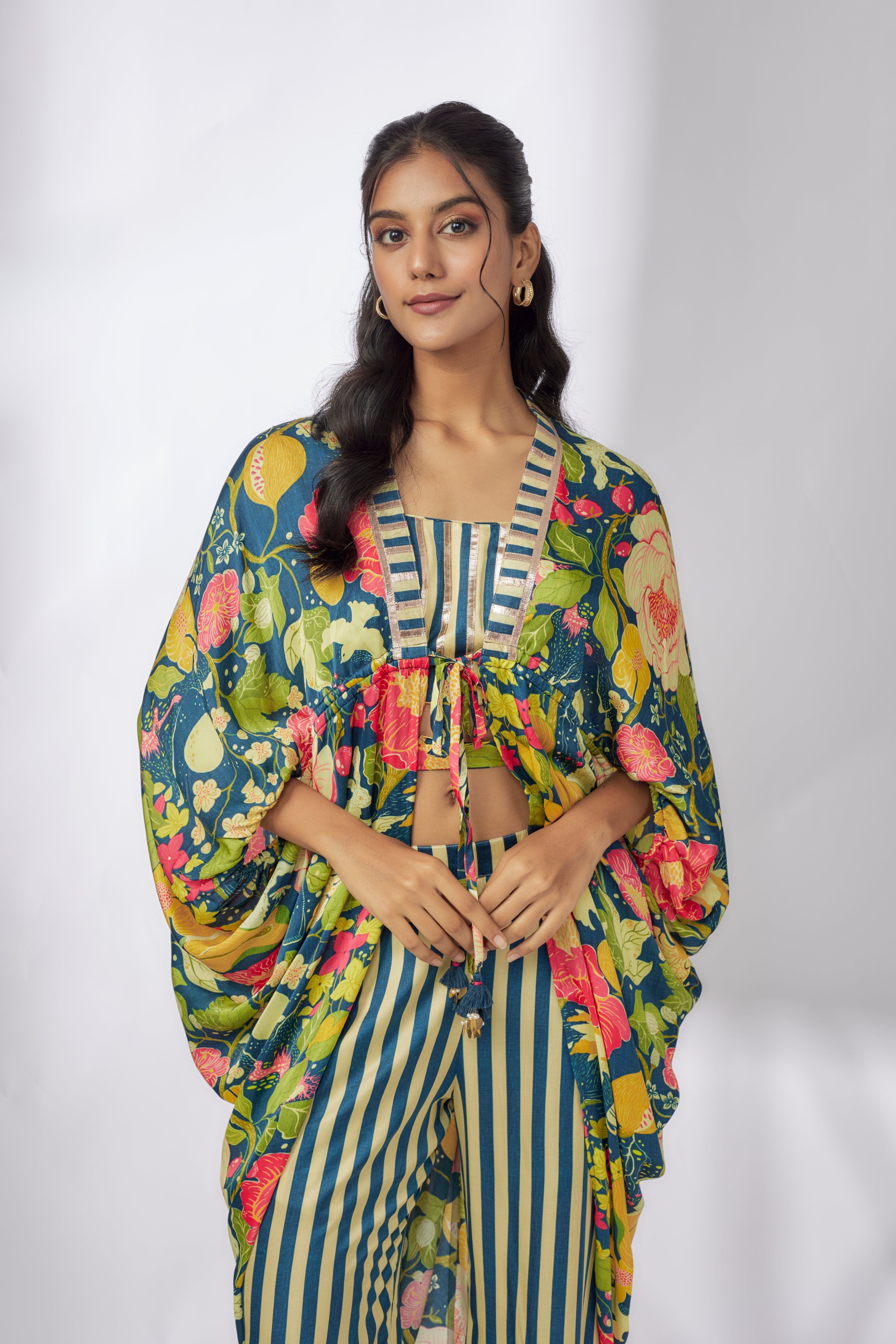 Iris cowl jacket set