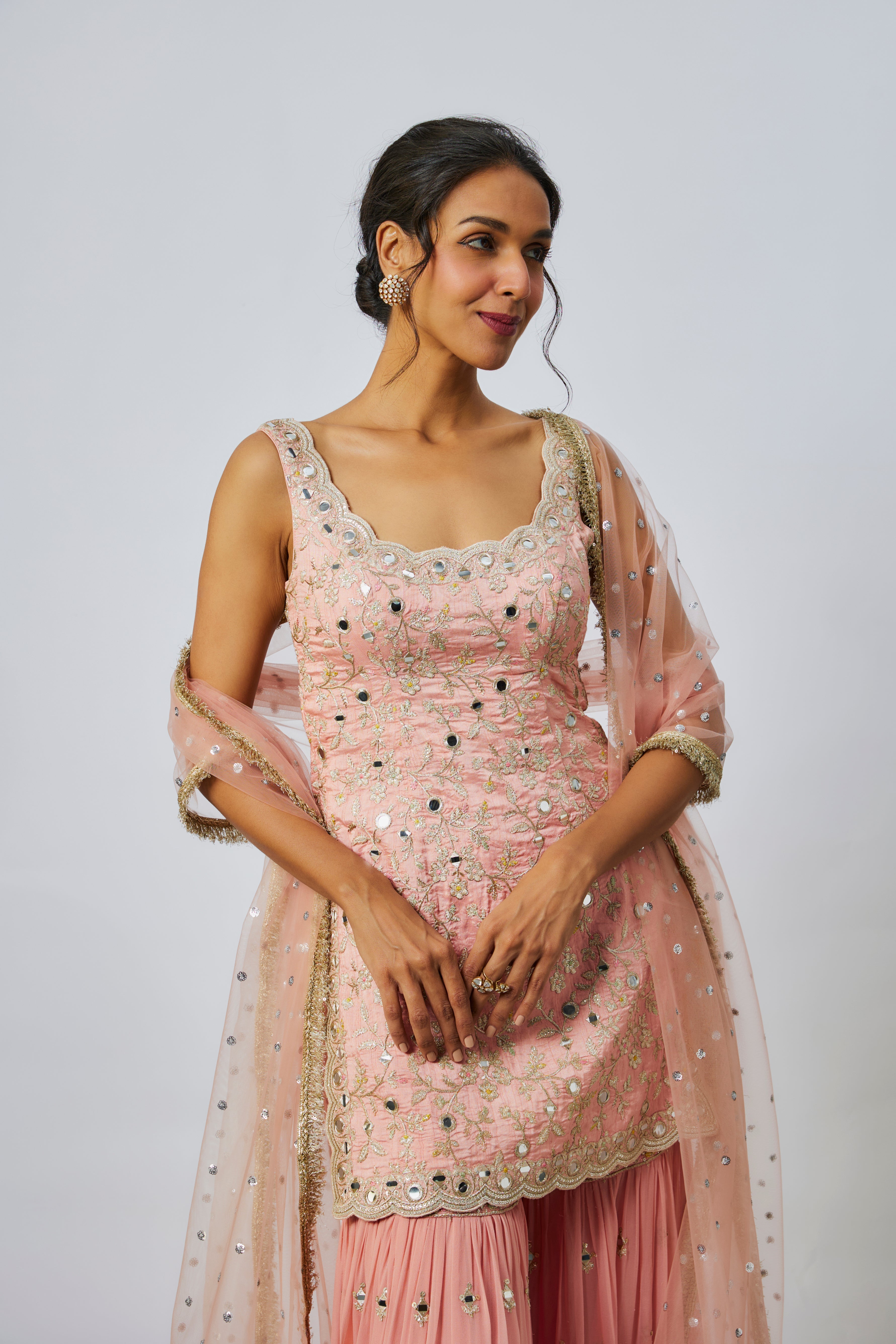 Sara Tendulkar in Soneera Sharara Set