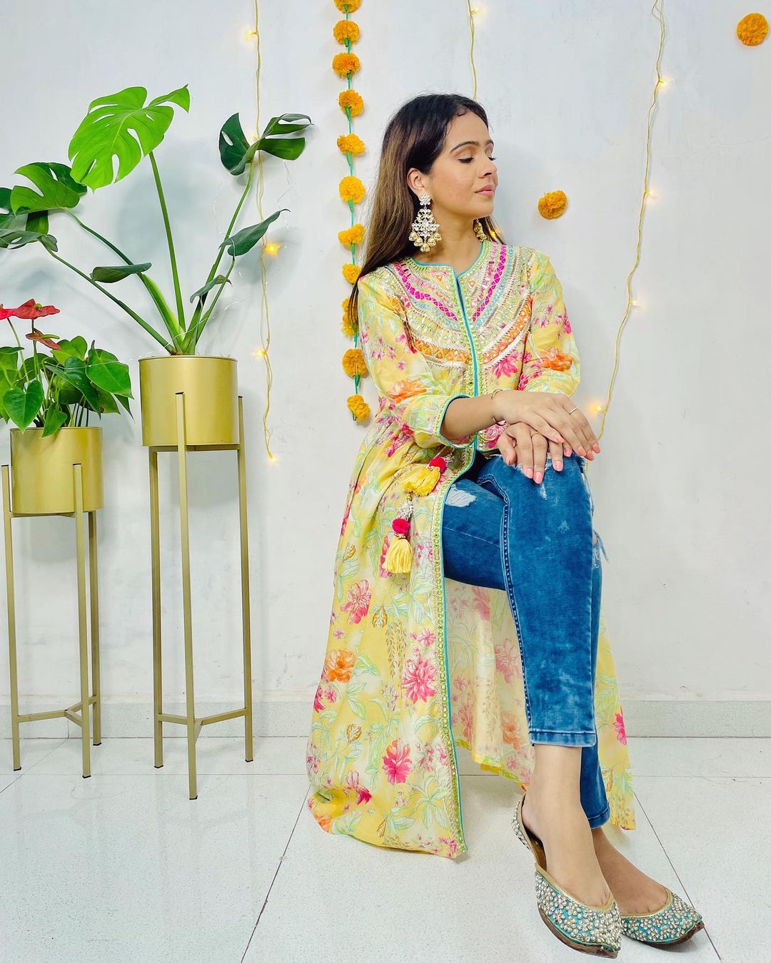 Fenil Umrigar in Utsav Jacket style Tunic