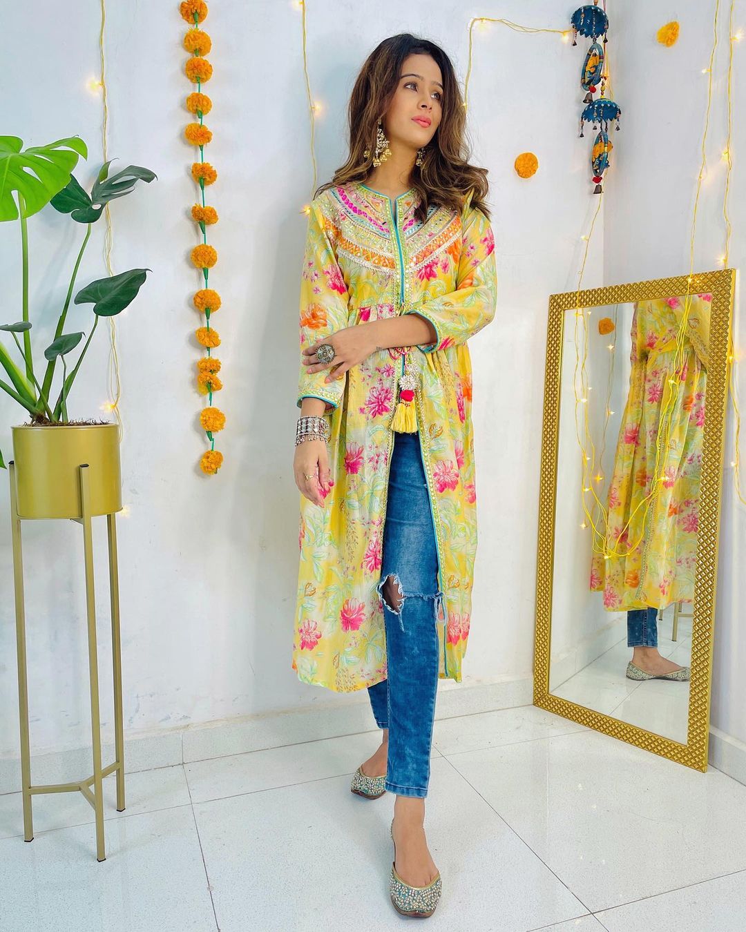 Fenil Umrigar in Utsav Jacket style Tunic
