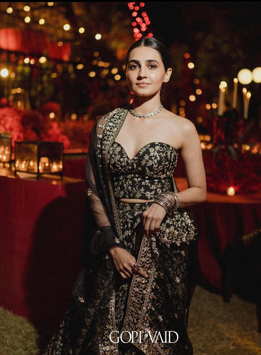 Vedika Pinto in Harshini Lehenga Set