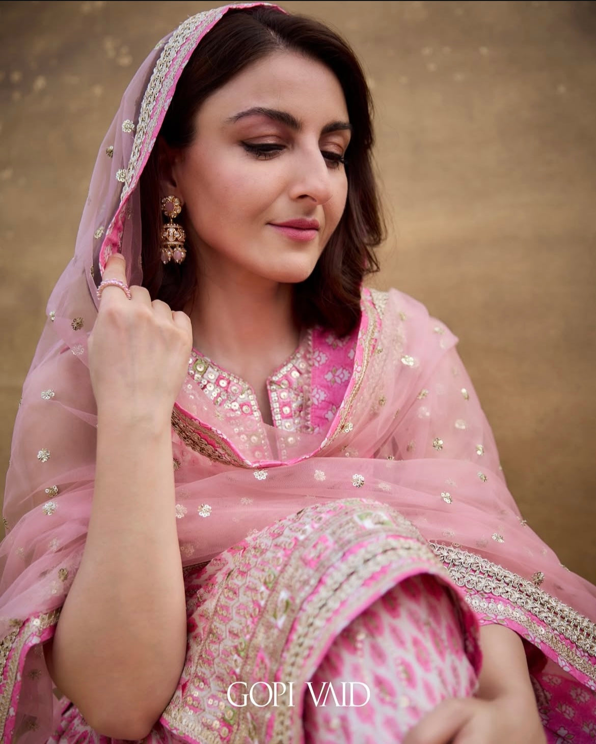 Soha ali khan In Dhruvi Sharara Set