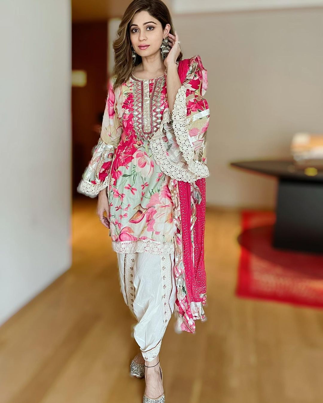 Shamita Shetty In Khushi Dhoti Set