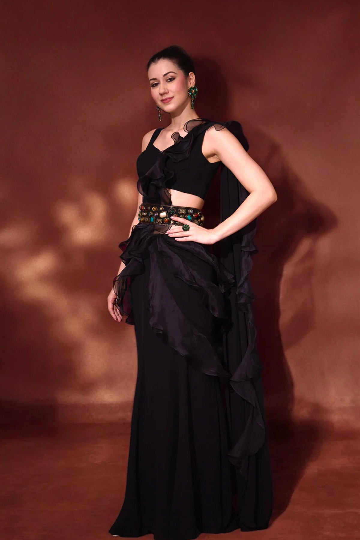 RAATRINI FRILL SAREE