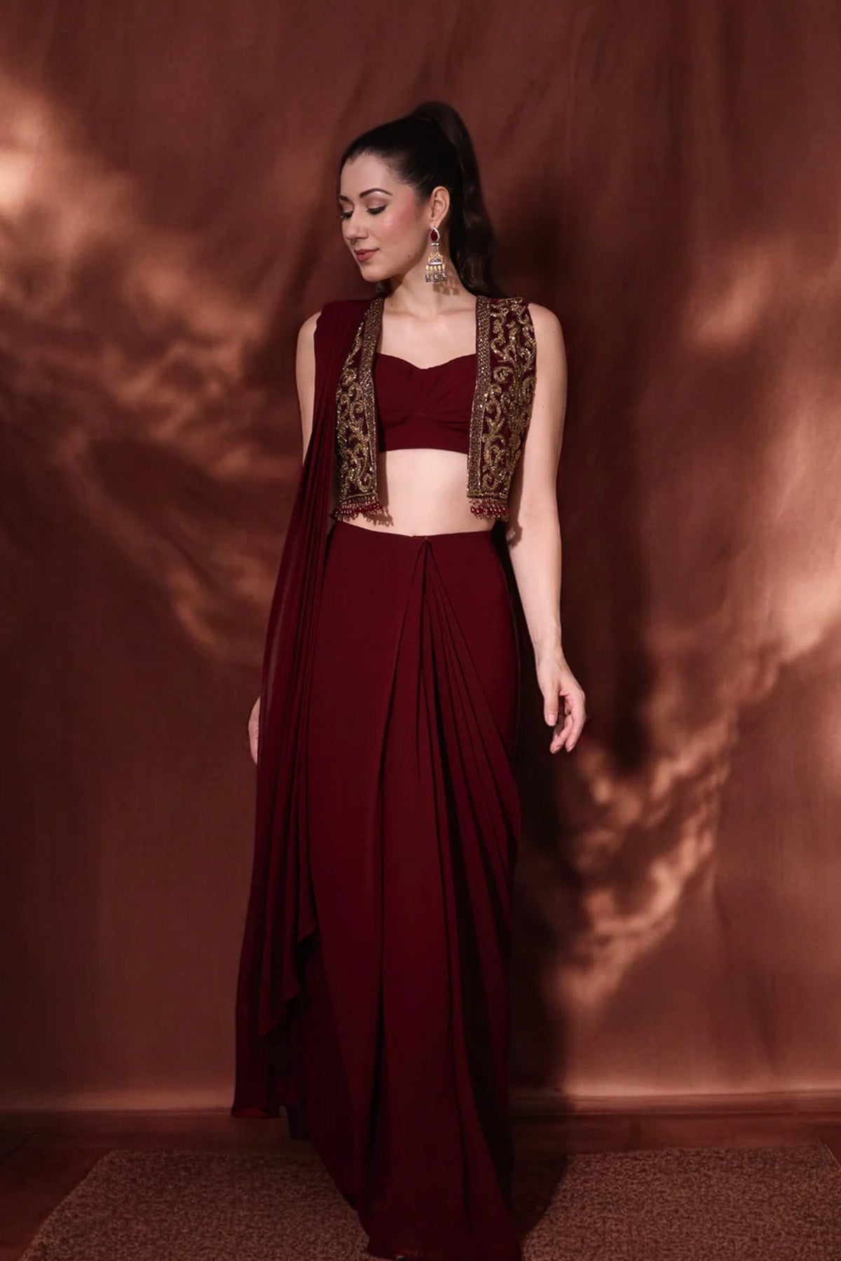 RUDRANI SAREE JACKET SET