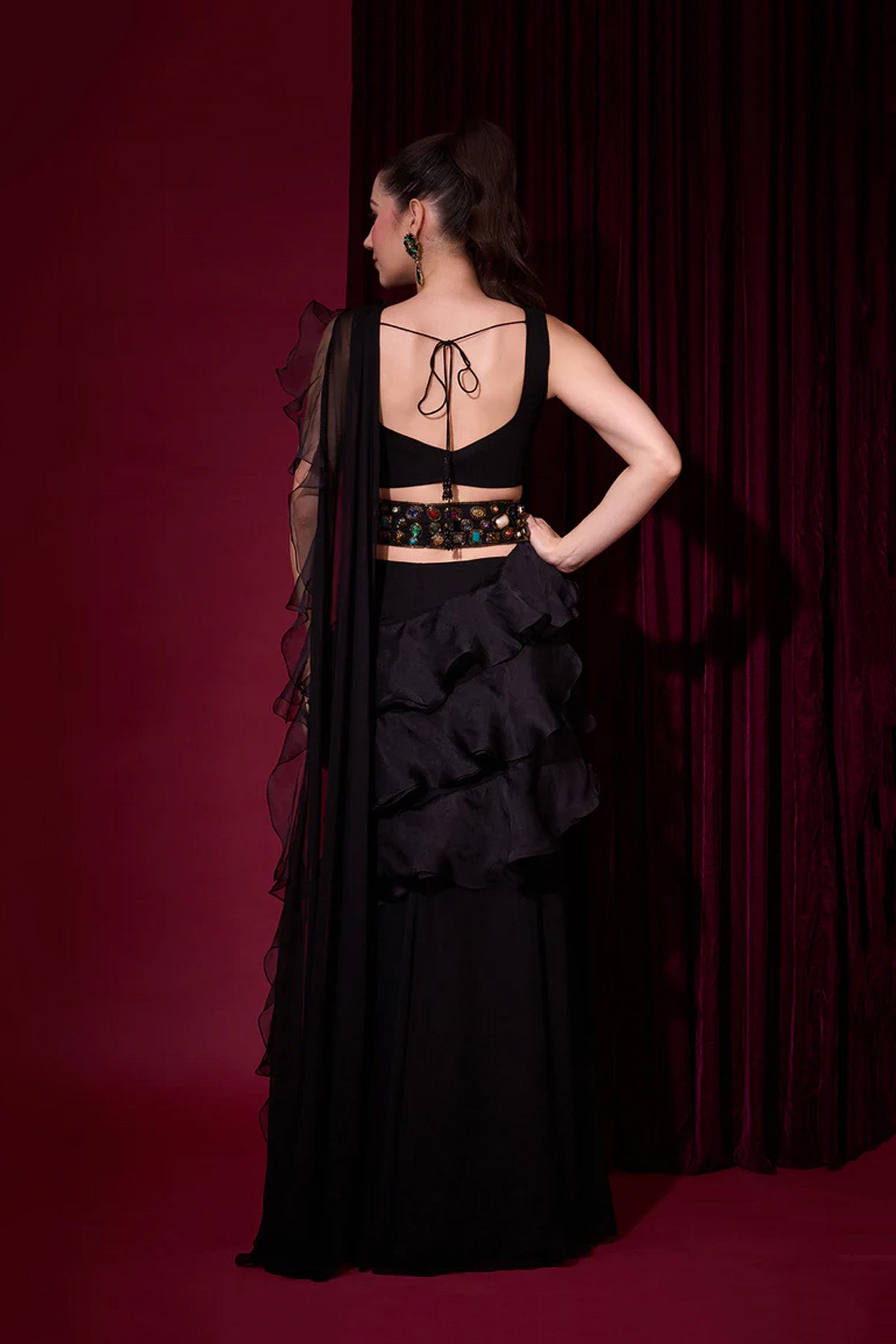 RAATRINI FRILL SAREE