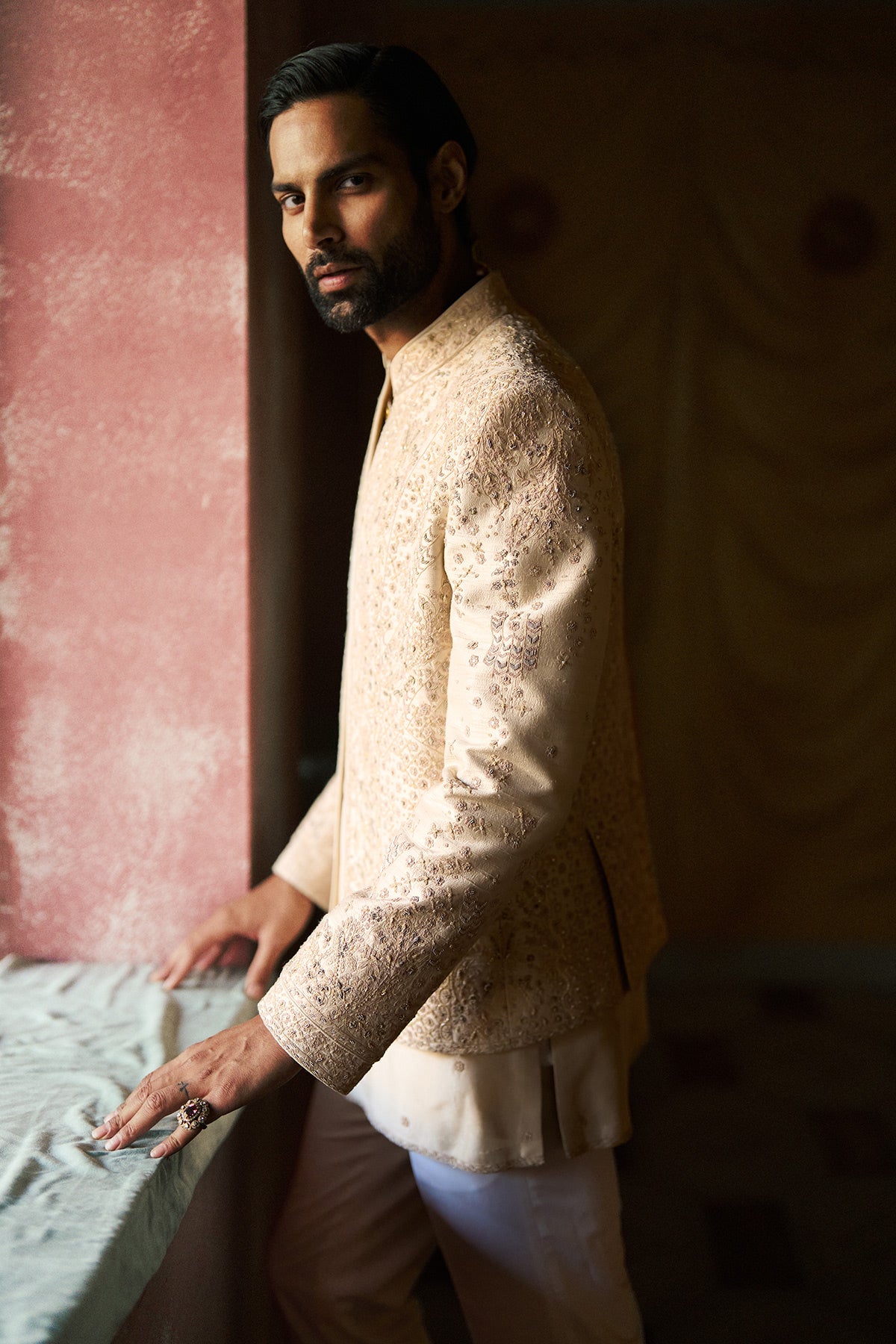 Dune Short Open Jacket, Kurta & Pant Set