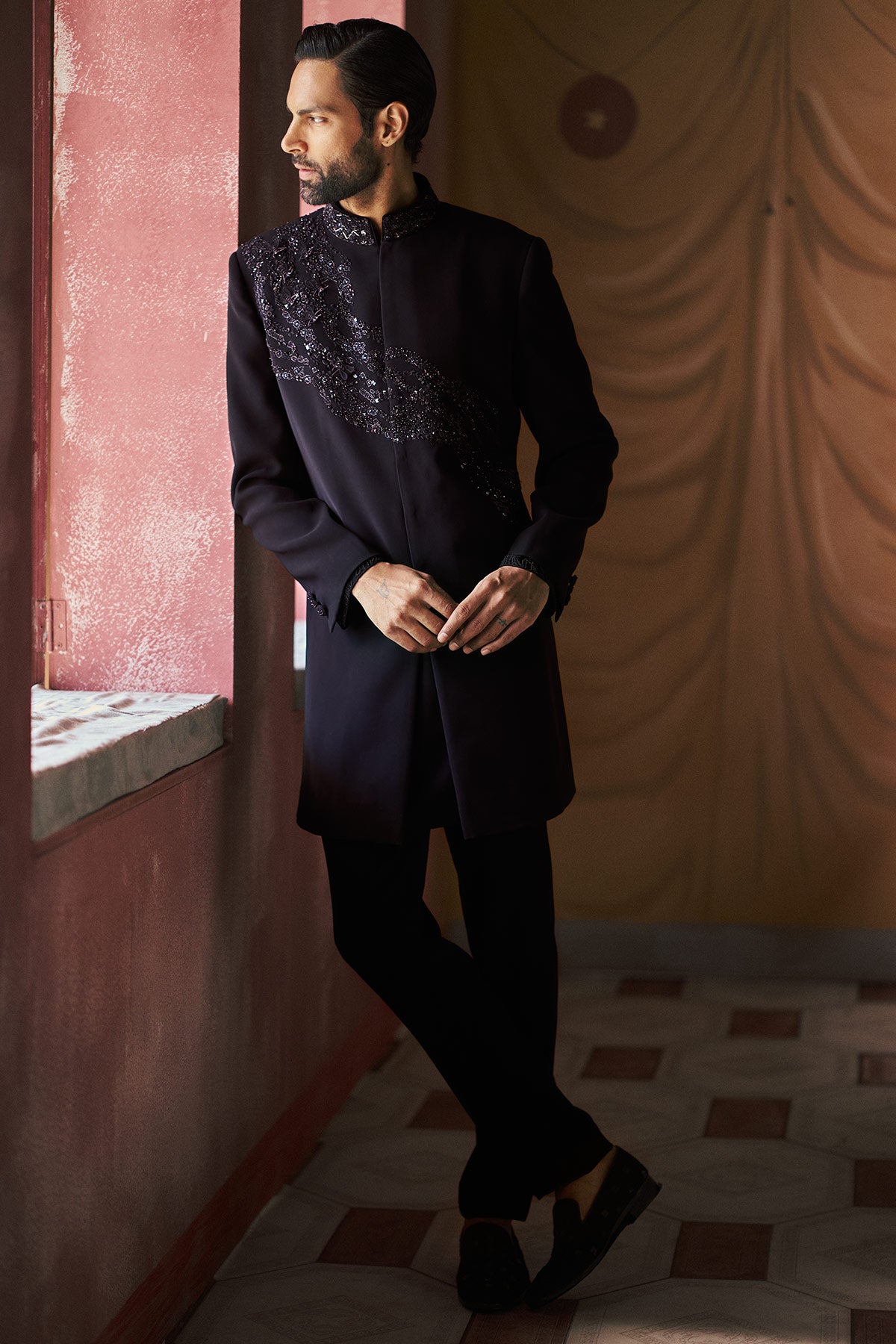 Onyxe Achkan with Pant & Kurta Set